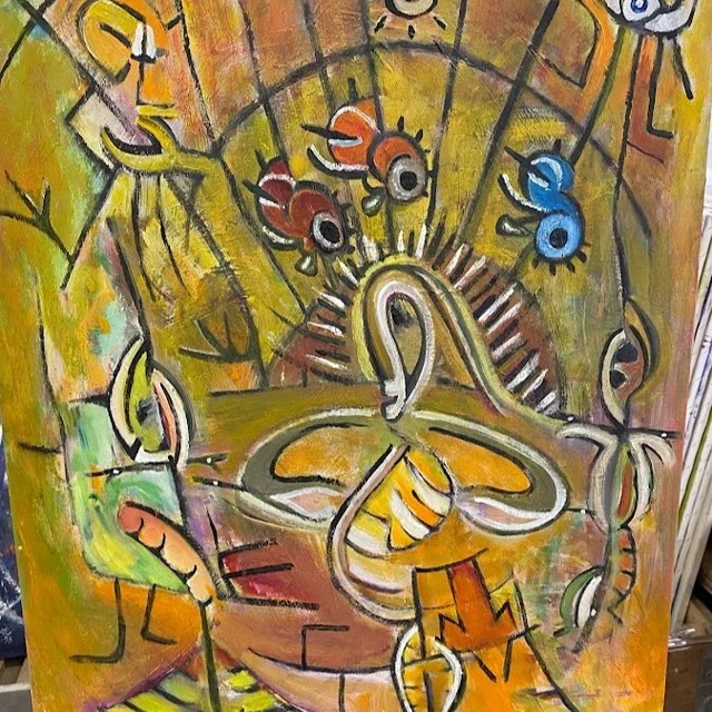 Michael Hibreus – verk nr 213, olja på duk, 81×65, 1999