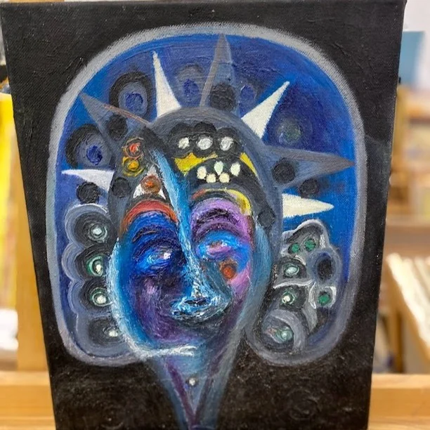 Michael Hibreus – verk nr 454, olja på duk, 35×27, 2020